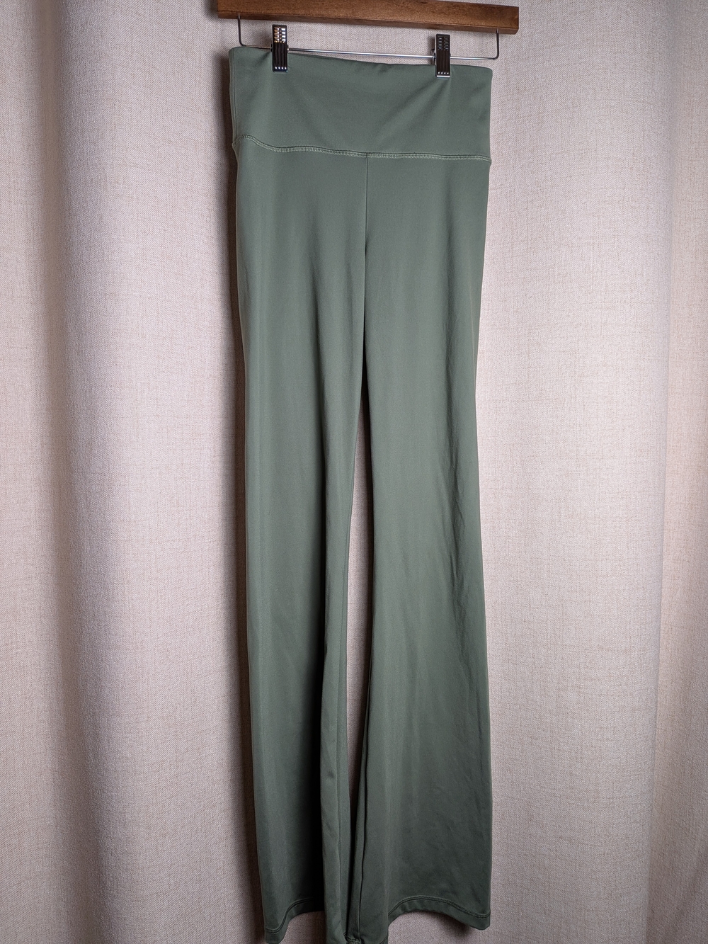 Y2K Olive Flare Yoga Leggings American Eagle S Petite